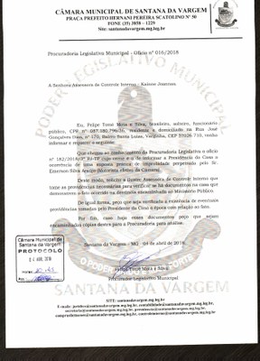 Ofício 16 - Processo Adm - solicitando documentos do emerson.JPG