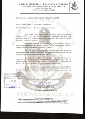 Ofício 23 - Justificando ausencias - greve caminhoneiros.JPG