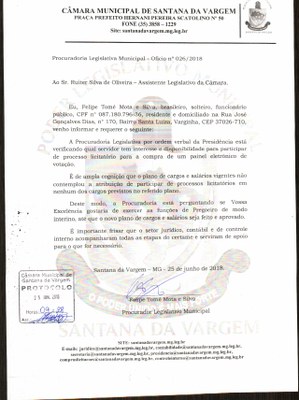 Ofício 26 - Convite Pregoeiro - Painel Eletrônico.JPG